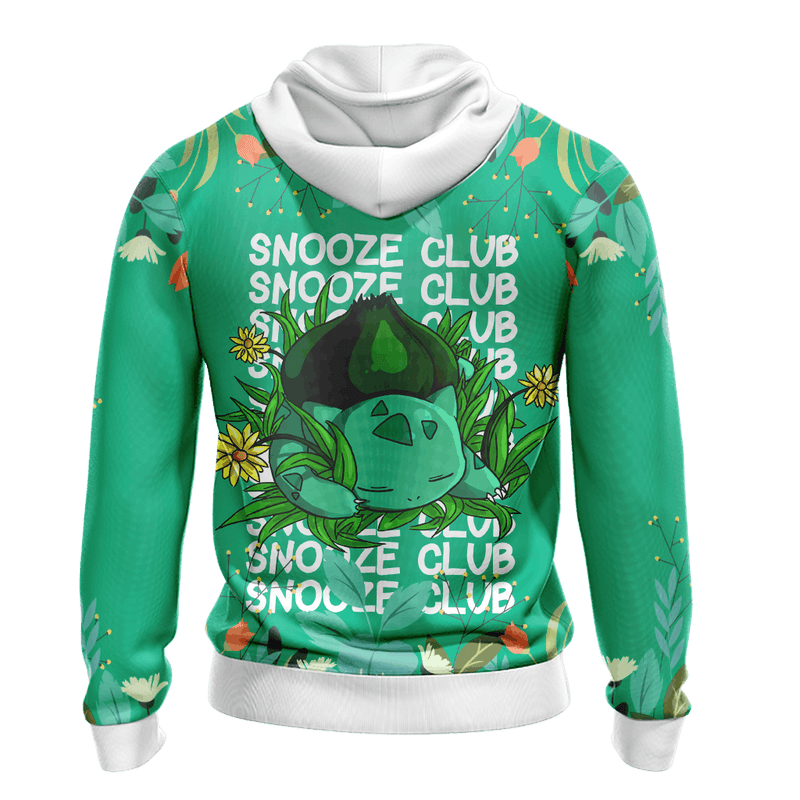POKEMON Bulbasaur Snooze Club Pullover Hoodie POKEMON Bulbasaur Snooze Club Pullover Hoodie