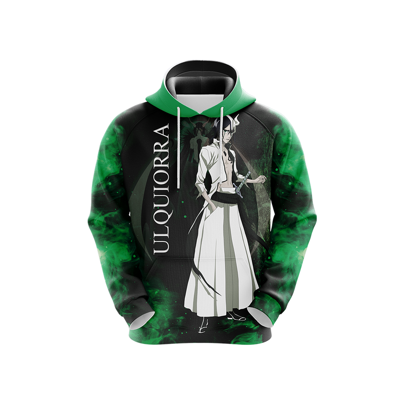 BLEACH Ulquiorra Cifer Black Green Pullover Hoodie BLEACH Ulquiorra Cifer Black Green Pullover Hoodie